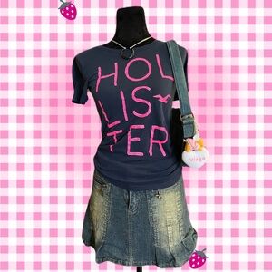 Y2K Blue Hollister Fitted Shirt